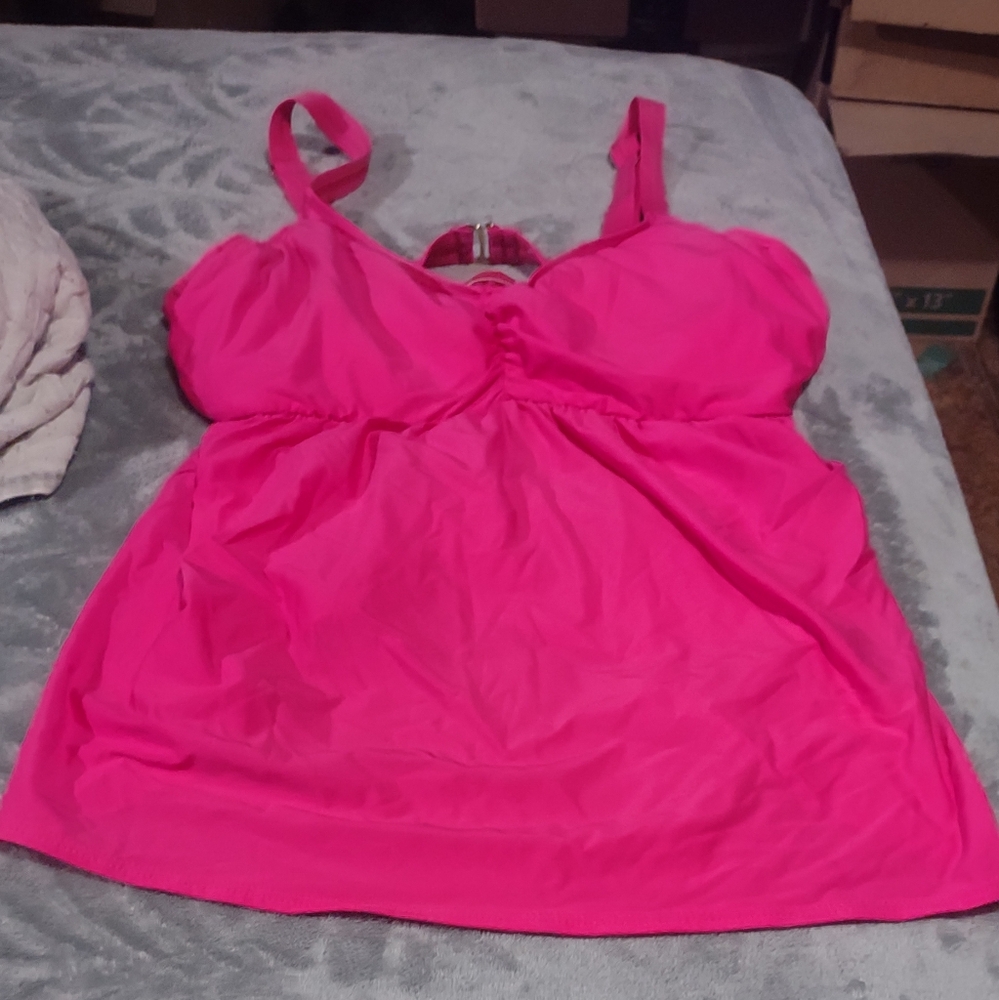 Alex Marie 14 Talley Bright Pink Tankini‎